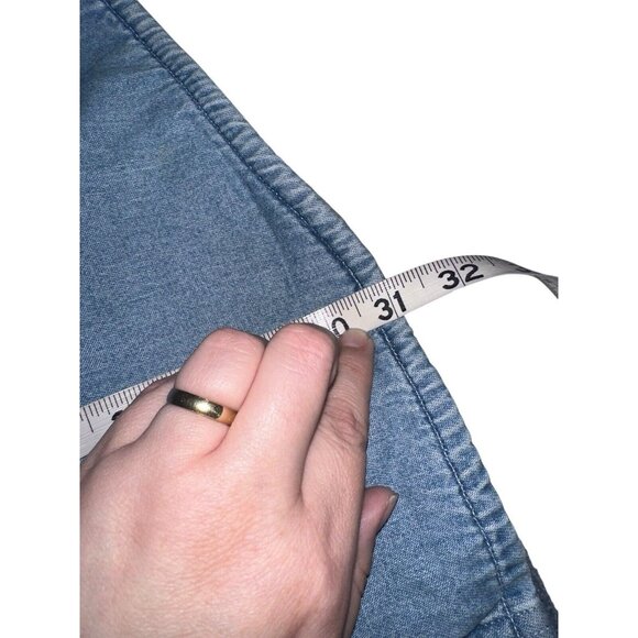 Vintage World Island Mens Denim Flannel Lined Shacket Chore Jacket Sz XL Blue - Picture 8 of 8